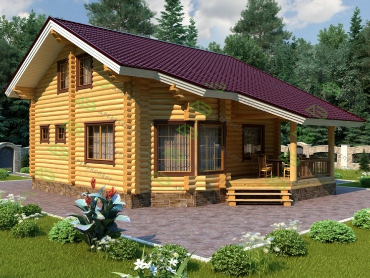 Пример проекта дома из бревна